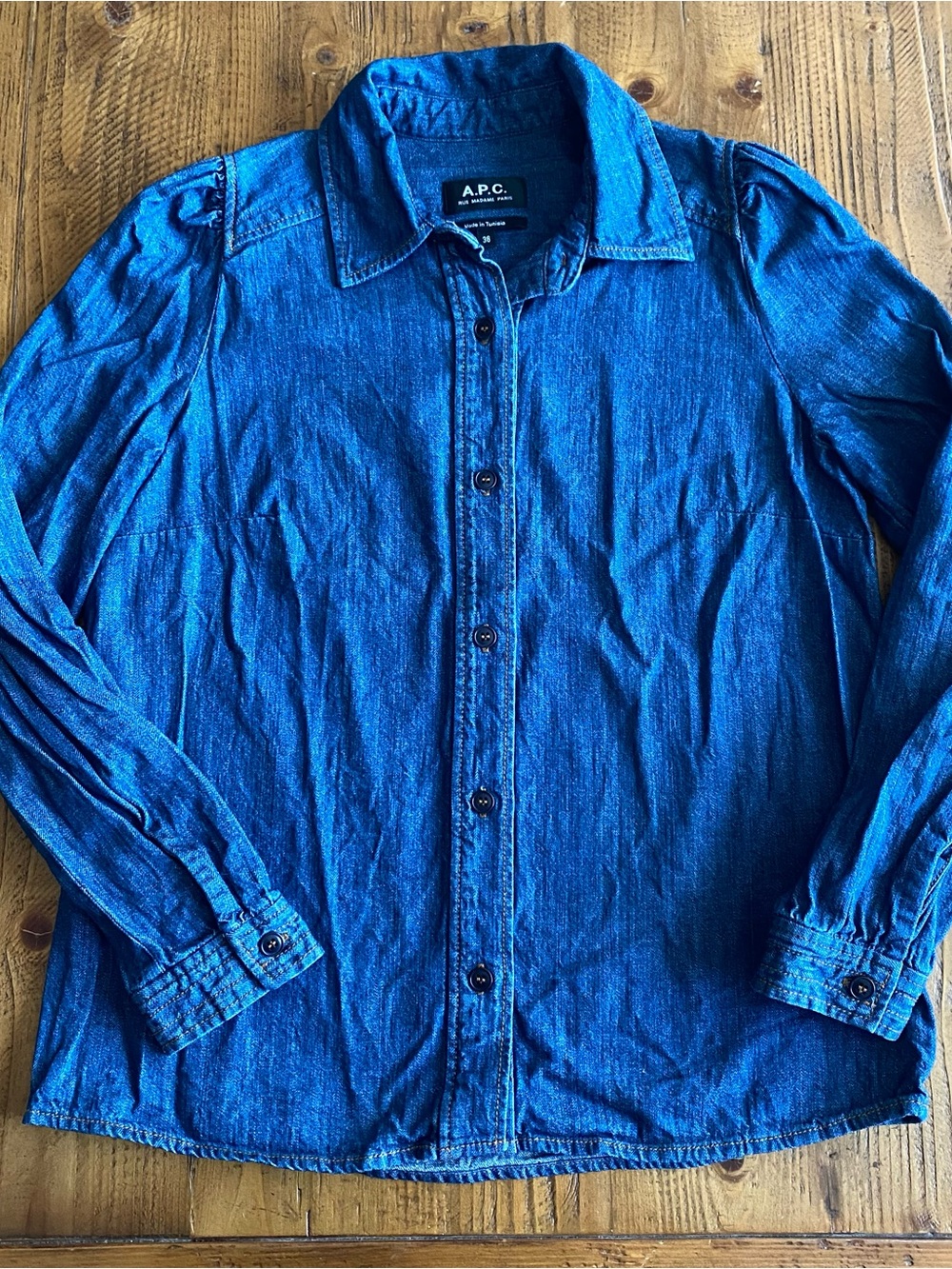 NWOT A.P.C. Denim Button-Up Shirt